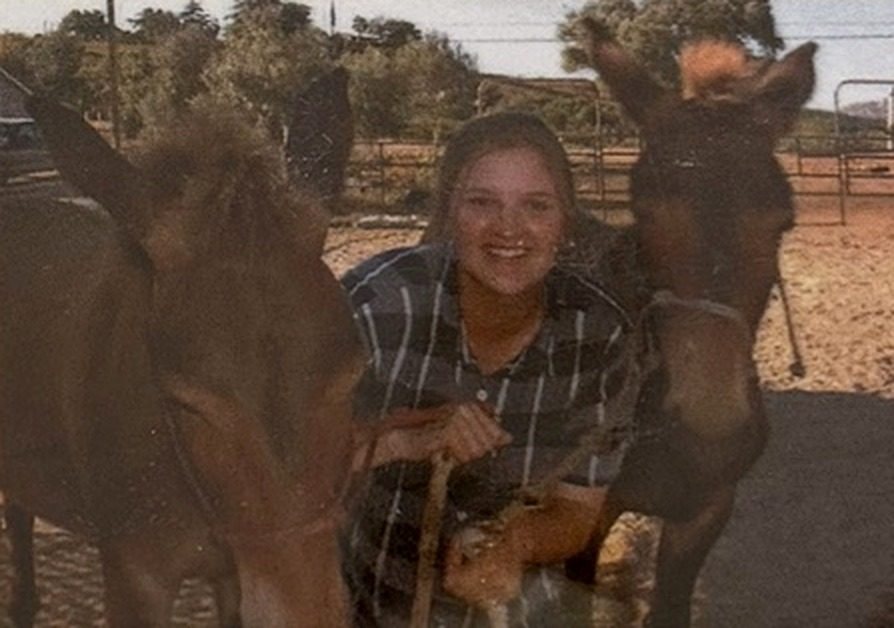 Jessie-Ann with her mules Twister and Jakota